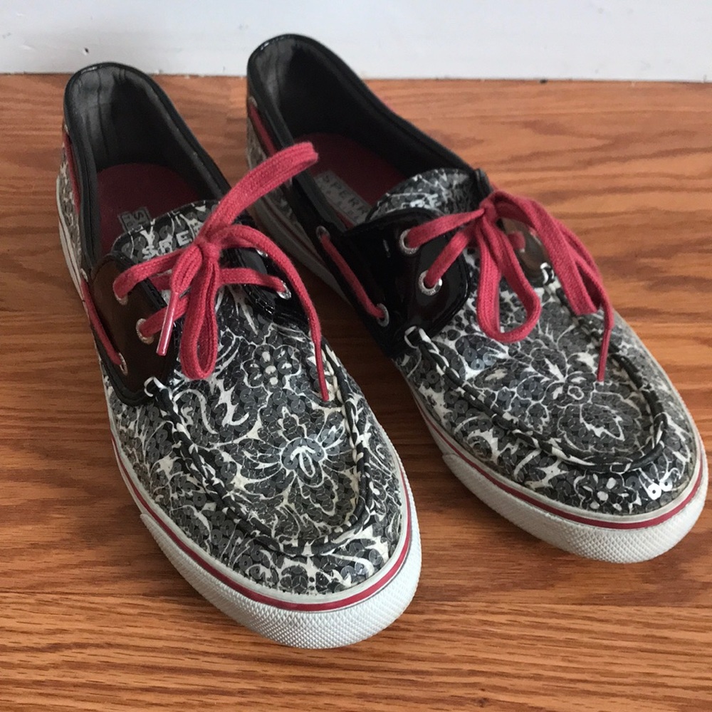 Paisley Sequined Sperry Boat Shoes